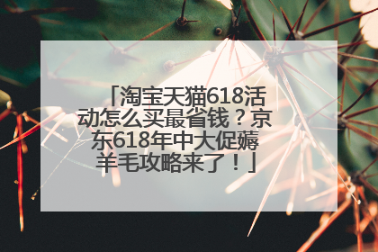 淘宝天猫618活动怎么买最省钱？京东618年中大促薅羊毛攻略来了！