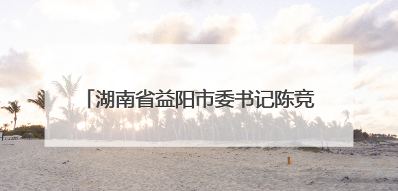 湖南省益阳市委书记陈竞督导检查全市防汛工作