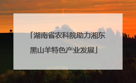 湖南省农科院助力湘东黑山羊特色产业发展