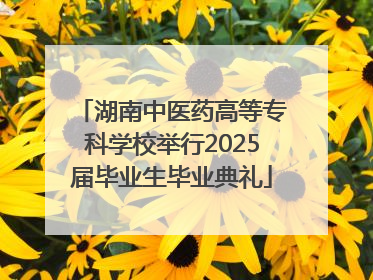 湖南中医药高等专科学校举行2025届毕业生毕业典礼