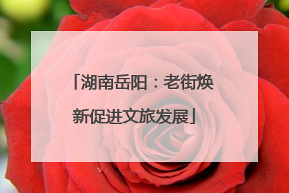 湖南岳阳：老街焕新促进文旅发展