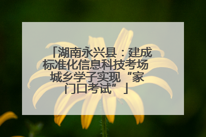 湖南永兴县：建成标准化信息科技考场 城乡学子实现“家门口考试”
