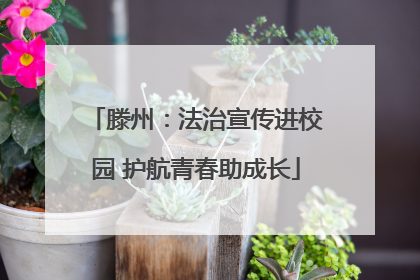 滕州：法治宣传进校园 护航青春助成长