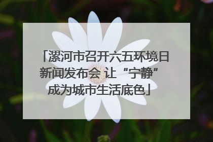 漯河市召开六五环境日新闻发布会 让“宁静”成为城市生活底色