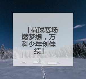荷球赛场燃梦想，万科少年创佳绩