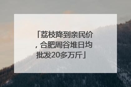 荔枝降到亲民价，合肥周谷堆日均批发20多万斤