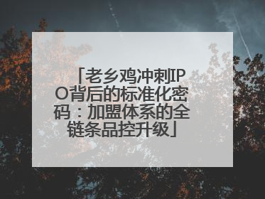 老乡鸡冲刺IPO背后的标准化密码：加盟体系的全链条品控升级