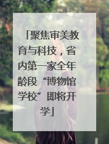 聚焦审美教育与科技，省内第一家全年龄段“博物馆学校”即将开学