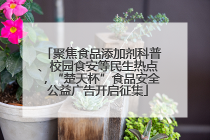 聚焦食品添加剂科普、校园食安等民生热点，“楚天杯”食品安全公益广告开启征集