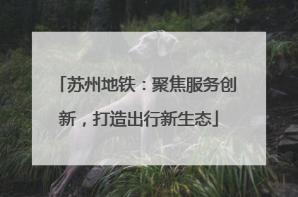 苏州地铁：聚焦服务创新，打造出行新生态