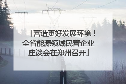 营造更好发展环境！全省能源领域民营企业座谈会在郑州召开