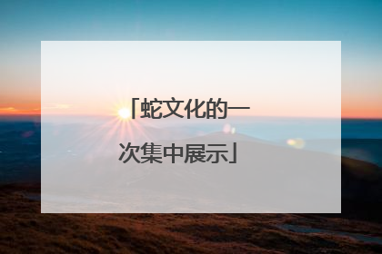 蛇文化的一次集中展示