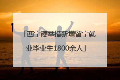 西宁硬举措新增留宁就业毕业生1800余人