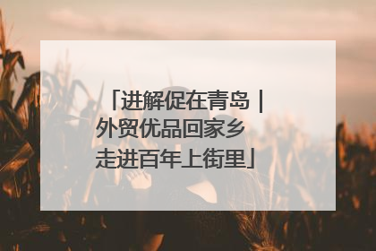 进解促在青岛｜外贸优品回家乡 走进百年上街里