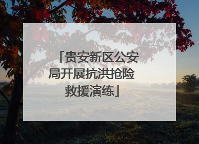 贵安新区公安局开展抗洪抢险救援演练