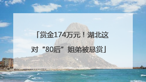 赏金174万元！湖北这对“80后”姐弟被悬赏