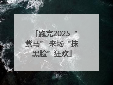 跑完2025“紫马” 来场“抹黑脸”狂欢