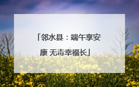 邻水县：端午享安康 无毒幸福长
