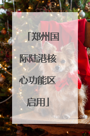 郑州国际陆港核心功能区启用
