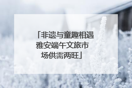 非遗与童趣相遇 雅安端午文旅市场供需两旺