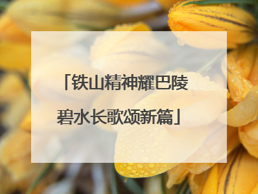 铁山精神耀巴陵 碧水长歌颂新篇