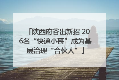 陕西府谷出新招 206名“快递小哥”成为基层治理“合伙人”