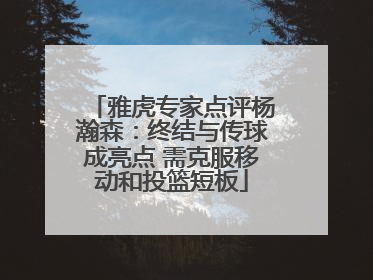 雅虎专家点评杨瀚森：终结与传球成亮点 需克服移动和投篮短板