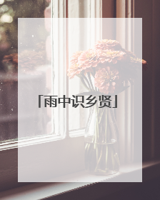雨中识乡贤