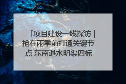 项目建设一线探访｜抢在雨季前打通关键节点 东南退水明渠四标段项目顺利完工