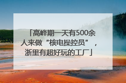 高峰期一天有500余人来做“核电操控员”，浙里有超好玩的工厂