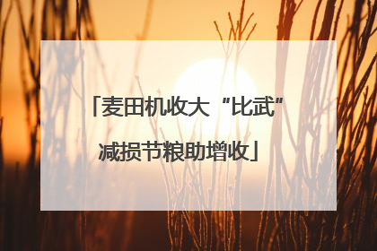 麦田机收大“比武” 减损节粮助增收