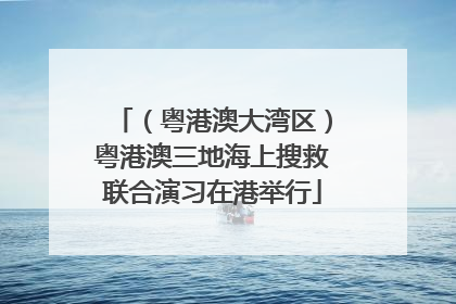 （粤港澳大湾区）粤港澳三地海上搜救联合演习在港举行