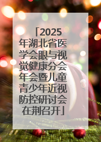 2025年湖北省医学会眼与视觉健康分会年会暨儿童青少年近视防控研讨会在荆召开