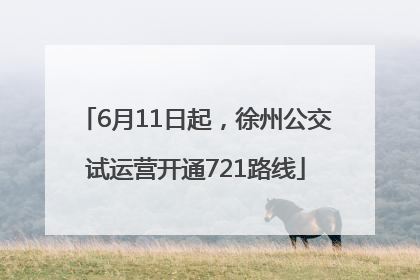 6月11日起，徐州公交试运营开通721路线