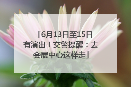 6月13日至15日有演出！交警提醒：去会展中心这样走
