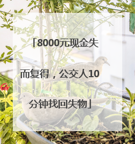 8000元现金失而复得，公交人10分钟找回失物
