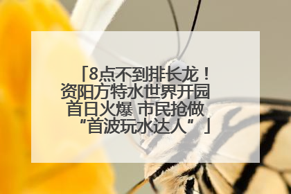8点不到排长龙！资阳方特水世界开园首日火爆 市民抢做“首波玩水达人”